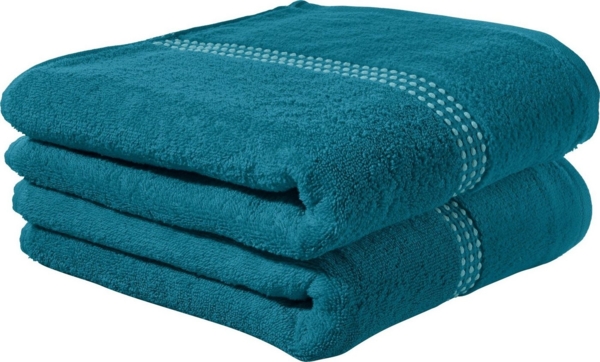 Erwin Müller Duschtuch Duschtuch "Mannheim" 2er-Pack, Velours-Frottier, Walk-Frottier Uni