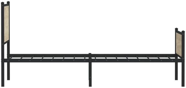 vidaXL Metallbett ohne Matratze Sonoma-Eiche 75x190 cm 4007894 Bild 6