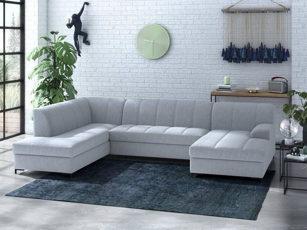INOSIGN Wohnlandschaft Balme, moderne Formensprache, zeitloses Design, U-Form, Inkl. Zierkissen, wahlweise mit Bettfunktion