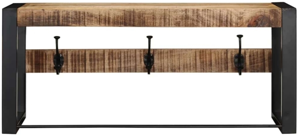 vidaXL Garderobe 80x35x35 cm Raues Massivholz Mango 4015937