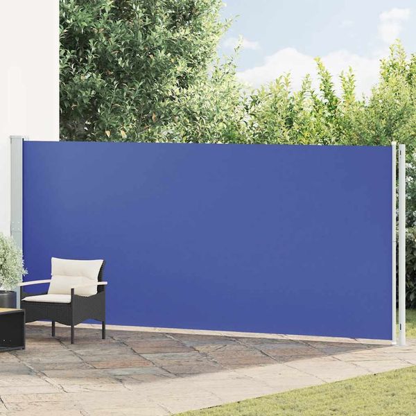 Seitenmarkise Ausziehbar, Balkon Sichtschutz 180x600 cm Blau