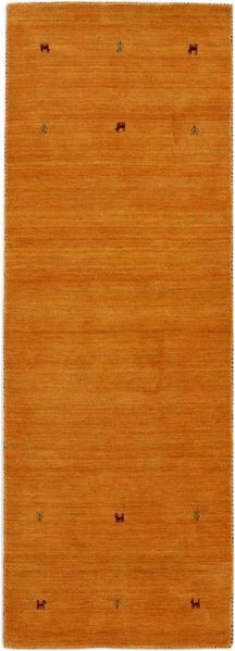 carpetfine 'Gabbeh Uni' Wollteppich, reine Wolle, Gelb, 60x180 cm
