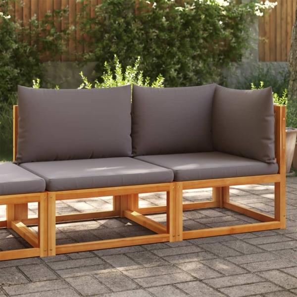 vidaXL Gartensofa mit Kissen 2-Sitzer Massivholz Akazie 4008163