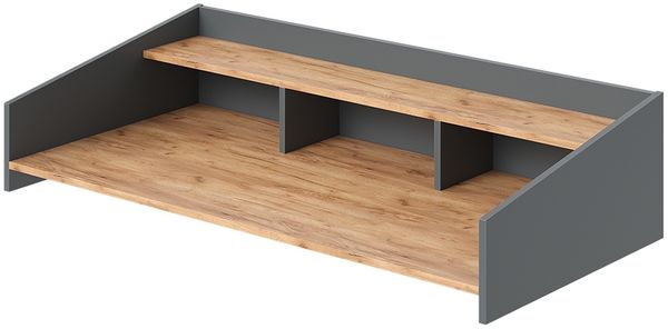 Aufsatzregal Viktor Goldkraft Eiche/Anthrazit 127.2x30 cm Vicco