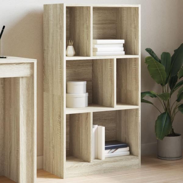 vidaXL Bücherregal Sonoma-Eiche 57x28,5x107,5 cm Holzwerkstoff 848005