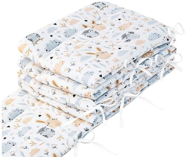 Amilian Bettnestchen Bettumrandung (Made in EU) 420x30 cm - für Babybett 140x70 cm geeignet, (140 x 70 cm geeignet (rundherum) mit Kantenschutz, Nestchen), Umrandungen