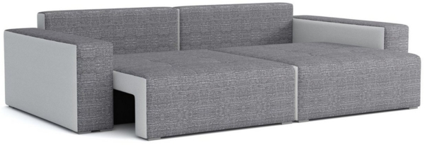 Big Sofa Couchgarnitur REGGIO Megasofa mit Schlaffunktion Weiss-Cappuccino