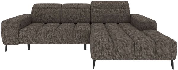 Couch Kairo L Form in Stoff - Chenille - mocco - Rechts