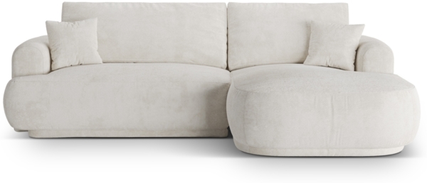 Micadoni Ecksofa Ella 5-Sitzer Rechts Boucle Helles Beige