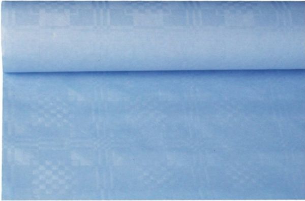 Papiertischtuch mit Damastprägung 8 m x 1,2 m hellblau