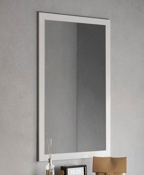 OTTO home Garderobenspiegel Breite x Höhe: 110 x 68 cm, mit Rahmen Weiss Hochglanz Lack, passend zur Garderobe Smile + Hamburg, längs u. quer hängen