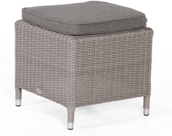 Sonnenpartner Garten-Fußhocker Solares Aluminium mit Polyrattan stone-grey Hocker