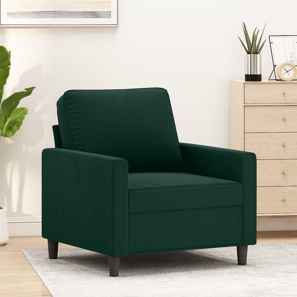vidaXL Sessel Dunkelgrün 60 cm Samt 359181