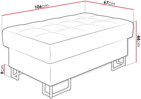 Polsterhocker Laris (Farbe: Piano 26) Bild 3