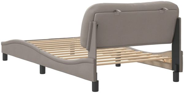 vidaXL Bettgestell ohne Matratze "Hvar" Taupe 100x200 cm Stoff 3207755 Bild 6