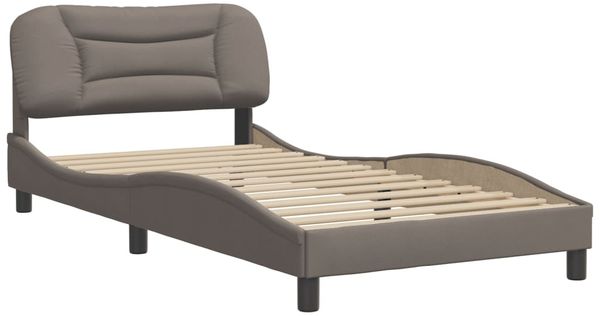 vidaXL Bettgestell ohne Matratze "Hvar" Taupe 100x200 cm Stoff 3207755 Bild 3