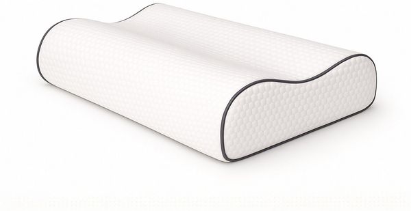 Premium Visco Nackenstützkissen 60x40 cm – Orthopädisch – Ergonomische Wölbung – Memory Foam – Höhe 14/12 cm