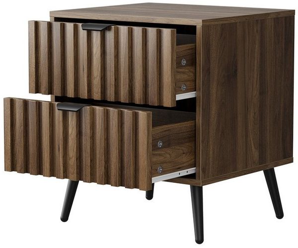 MODFU Nachttisch mit Schubladen (großzügige Ablagefläche – Multifunktional für Schlafzimmer, Wohnzimmer, Homeoffice & Kinderzimmer – Stabil mit Kippsicherung, 1-St, 45 x 40 x 53 cm)