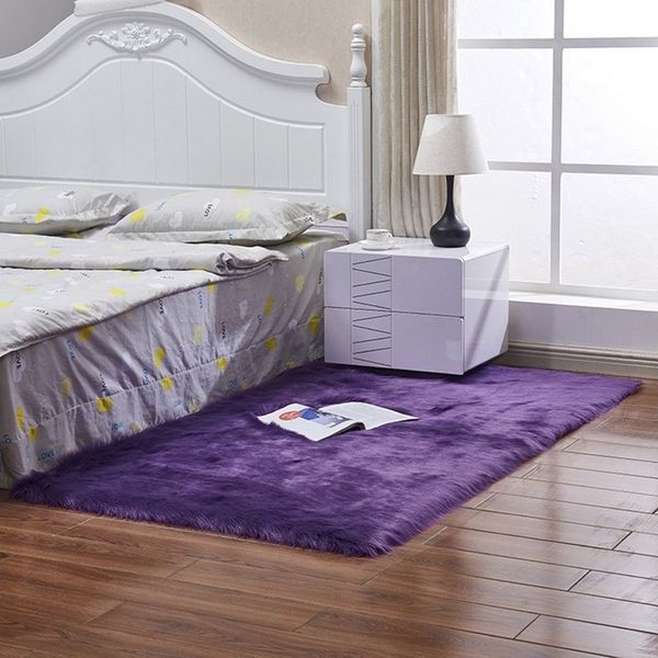 Rosnek Hochflor-Teppich Flauschige Teppiche, Hochflor Shaggy Teppich, Langflor, für Wohnzimmer, Pflegeleicht