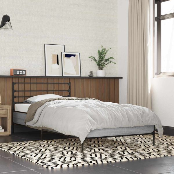 vidaXL Bettrahmen Grau Sonoma 80 x 200 cm Holzwerkstoff 8009116