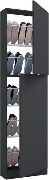 VCM Schuhschrank FULISA BHT 50x180x17 cm Schuhkipper Schuhkommode