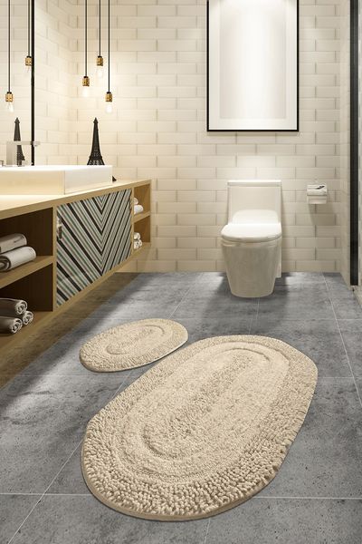 Badematten-Set (2 Stück), 'Macaroni', Mehrfarbig