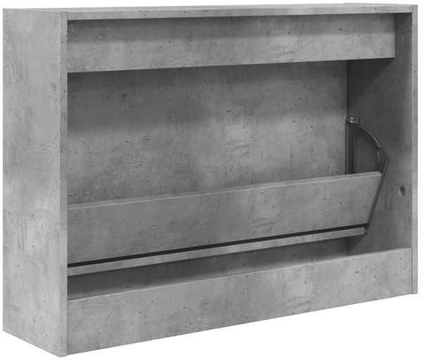 vidaXL Schuhschrank Betongrau 80x21x57 cm Holzwerkstoff 839913 Bild 7