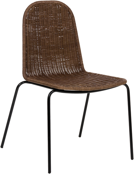 Esszimmerstuhl 2er Set ROXTON Rattan Dunkelbraun Bild 4