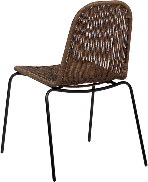 Esszimmerstuhl 2er Set ROXTON Rattan Dunkelbraun Bild 7