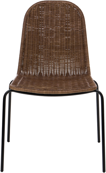 Esszimmerstuhl 2er Set ROXTON Rattan Dunkelbraun Bild 5