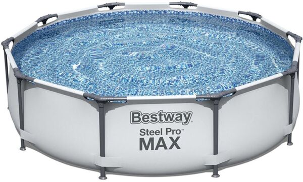 BESTWAY Framepool BESTWAY Steel Pro MAX 366x76cm Stahlrahmenbecken, grau