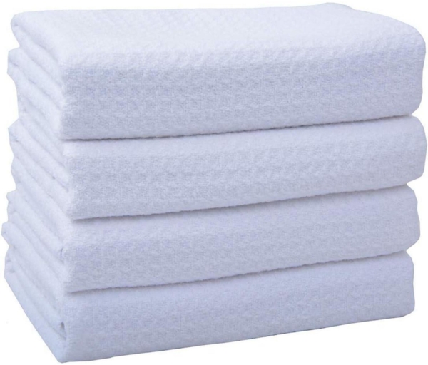 VIVOTE Microfaser Geschirrtücher weiß 40x60cm 4er Set Fusselfrei Saugfähig