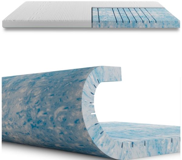 wonello, Topper DreamWave, 8.5 cm hoch, Gelschaum, TENCEL™ 7-Zonen GEL Matratzentopper – OEKO-TEX zertifiziert - waschbar