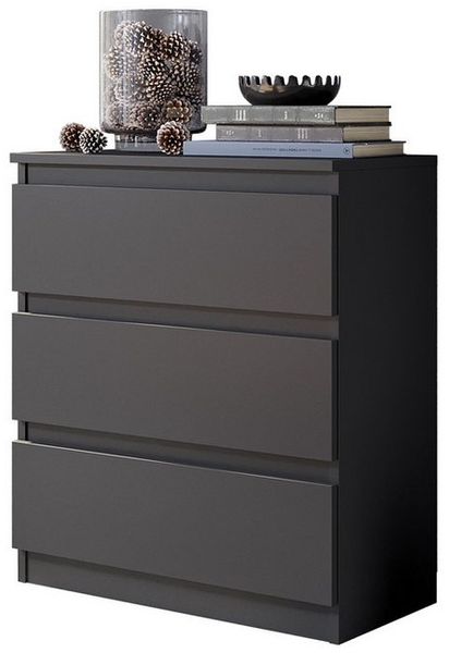 Furnica Kommode GABRIEL mit 3 Schubladen H72cm B60cm T33cm Bild 5