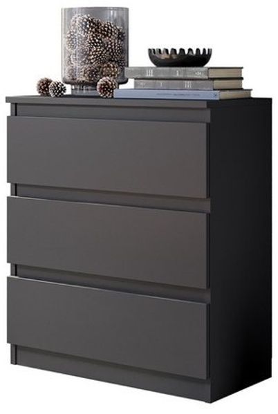 Furnica Kommode GABRIEL mit 3 Schubladen H72cm B60cm T33cm Bild 4