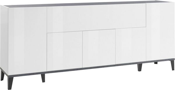 INOSIGN Sideboard Sunrise, Kommode mit 5 Türen und 1 Klapptür, Breite 200 cm