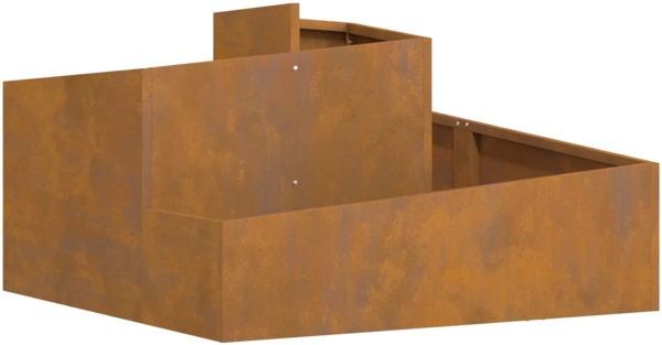 vidaXL Garten-Pflanzgefäß Braun 80 x 80 x 50 cm Wetterfeststahl 873584