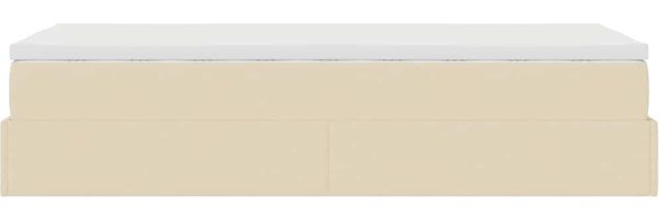 vidaXL Ottoman-Bett mit Matratze Creme 90x200 cm Stoff 3311083 Bild 9