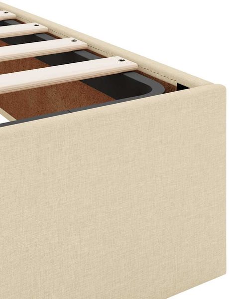 vidaXL Ottoman-Bett mit Matratze Creme 90x200 cm Stoff 3311083 Bild 12