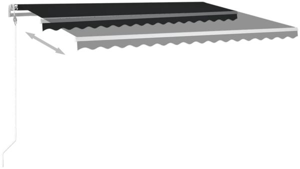 vidaXL Automatische Markise mit LED & Windsensor 400x350 cm Anthrazit 3068994 Bild 3
