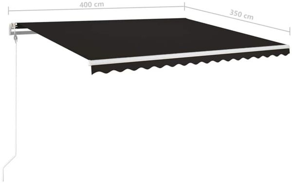 vidaXL Automatische Markise mit LED & Windsensor 400x350 cm Anthrazit 3068994 Bild 10