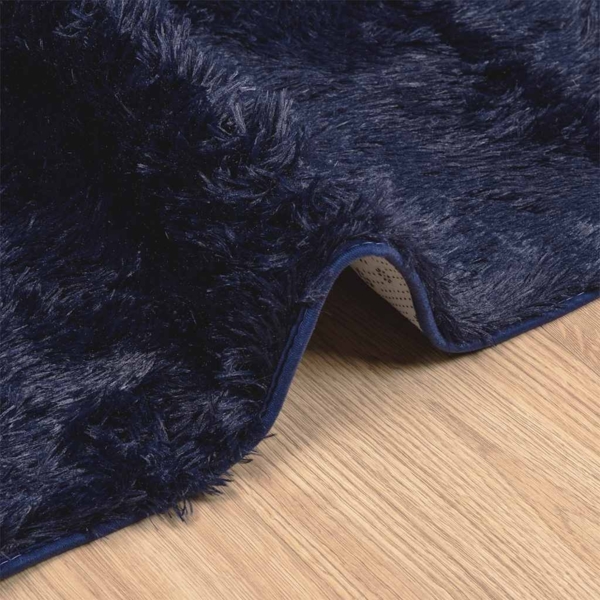 vidaXL Teppich Shaggy Hochflor NAVARRA Marineblau 200x200 cm Polyester 4102883 Bild 4