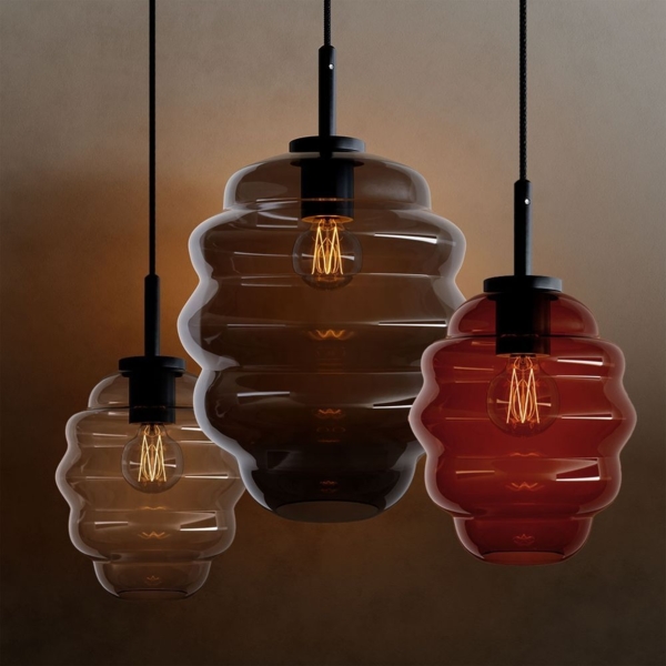 s.luce Echos Galerieleuchte 3-flammig Ø 40cm Baldachin Ø 18cm Braun, Weiß Bild 5