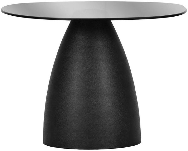 Gutmann Factory Beistelltisch MURPHY, Schwarz, Glas, Metallgestell, Getönt, B 65 x H 45 x T 57 cm