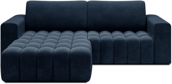 Eltap 'Bonett' Ecksofa mit Schlaffunktion, 92 x 175 x 250 cm, Dunkelblau, Links