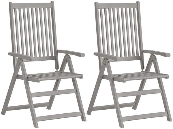 vidaXL Hochlehner Verstellbar 4 Stk. mit Auflagen Massivholz Akazie 3065391 Bild 2
