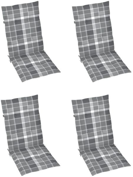 vidaXL Hochlehner Verstellbar 4 Stk. mit Auflagen Massivholz Akazie 3065391 Bild 6