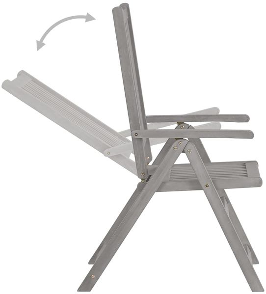 vidaXL Hochlehner Verstellbar 4 Stk. mit Auflagen Massivholz Akazie 3065391 Bild 5