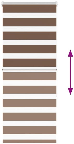 vidaXL Doppelrollo Braun 60x150 cm Stoffbreite 55,9 cm Polyester 4014331 Bild 5