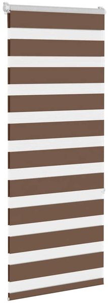 vidaXL Doppelrollo Braun 60x150 cm Stoffbreite 55,9 cm Polyester 4014331 Bild 3
